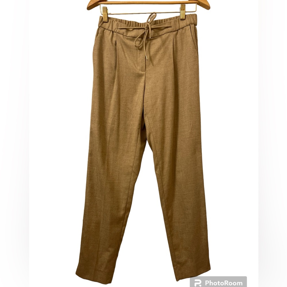 Massimo Dutti beige/tan drawstring pant, size 6
